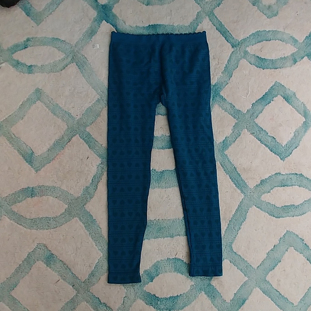 Blue heart leggings